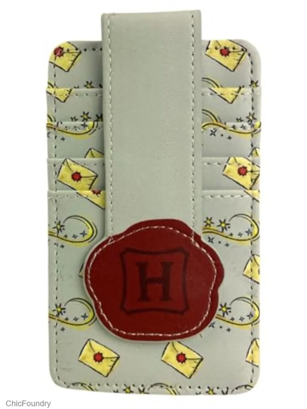 Harry Potter Card Holder Wallet with ID Window, Vegan Leather, 4 Card Slots
